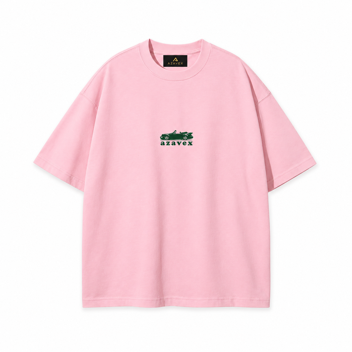 Hard Not to Look Motors Tee — pink — front view