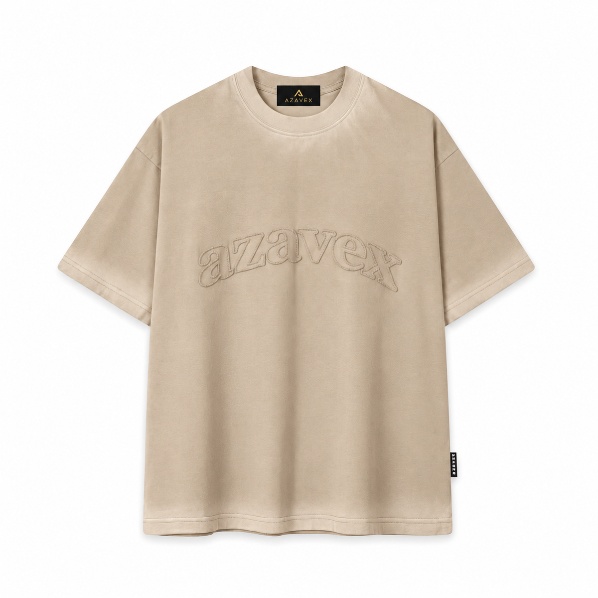 Tonal Signature Cocoa Tee — beige — front view
