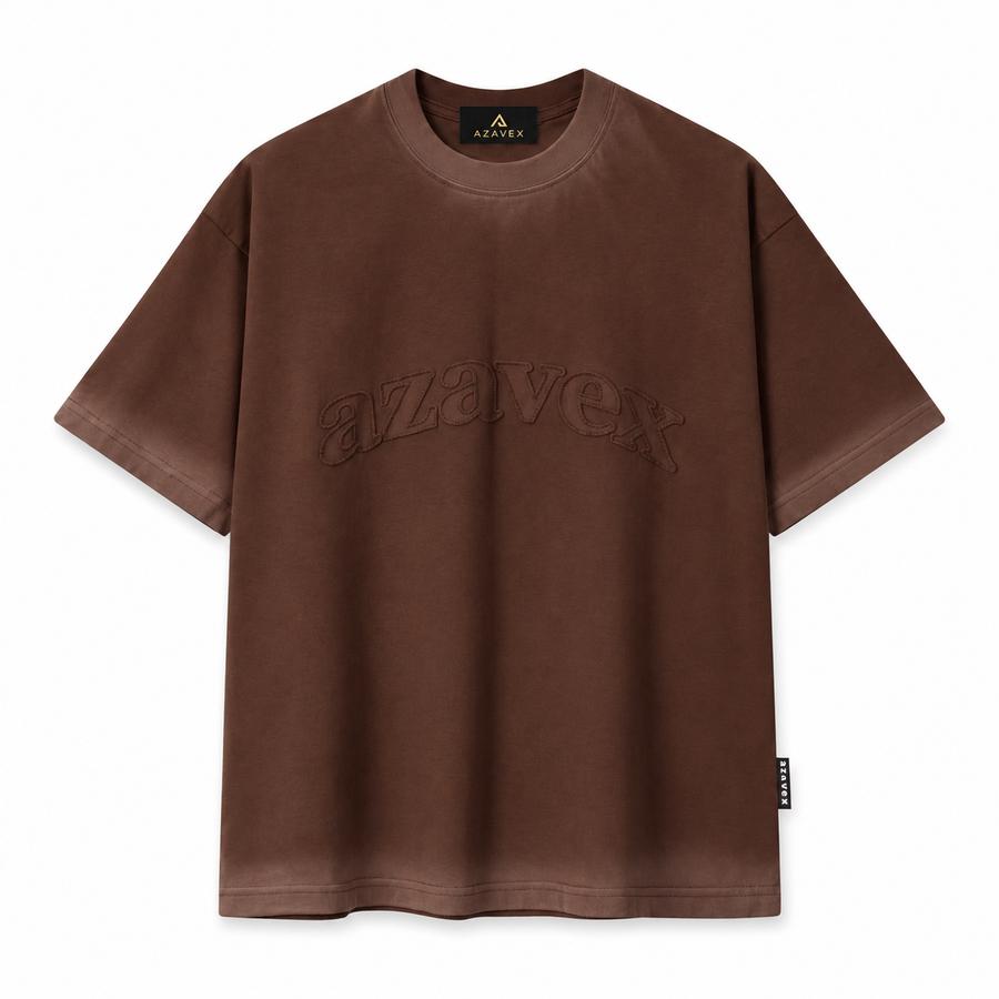 Tonal Signature Cocoa Tee — brown — front view