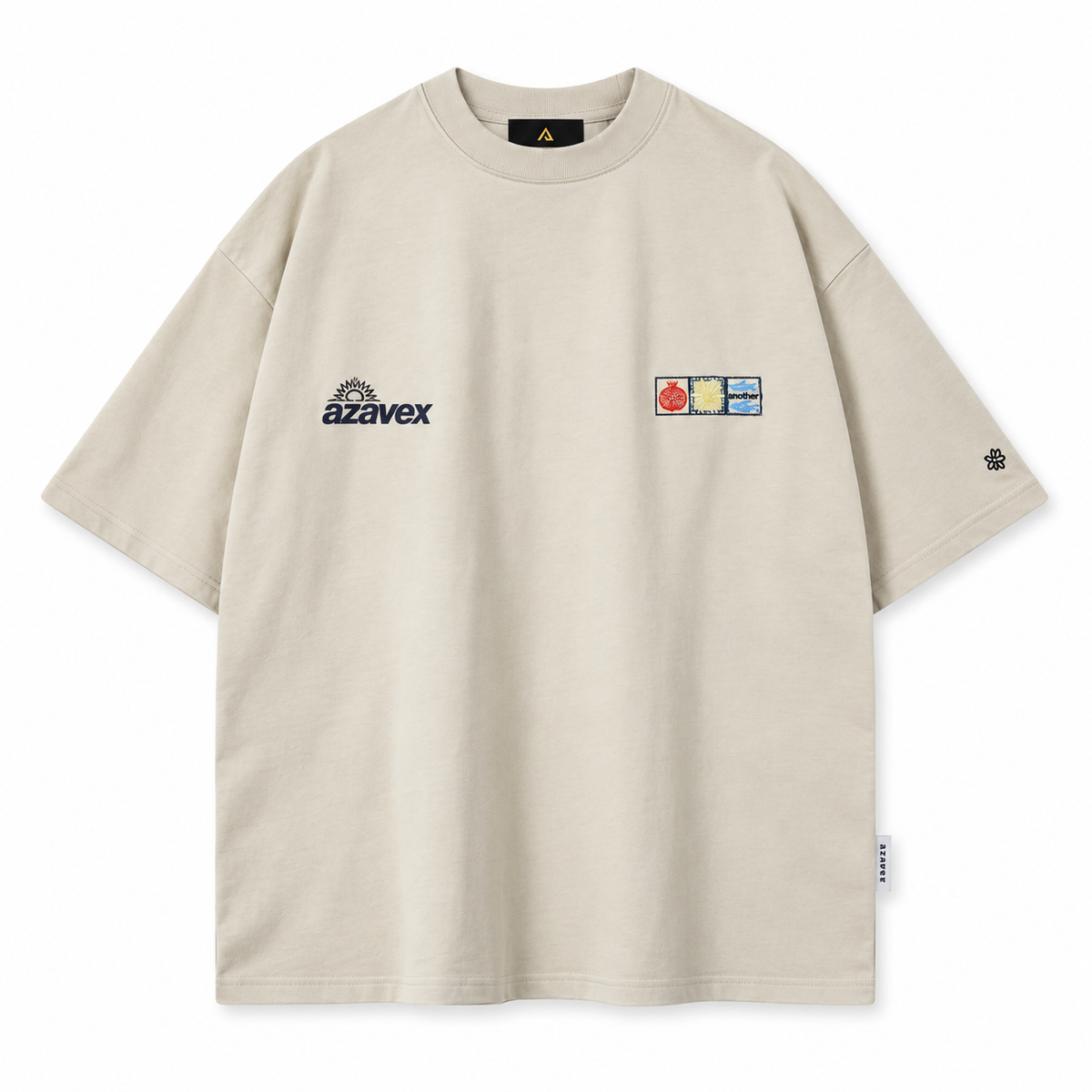 Four Seasons Art Panel Tee — beige — front view