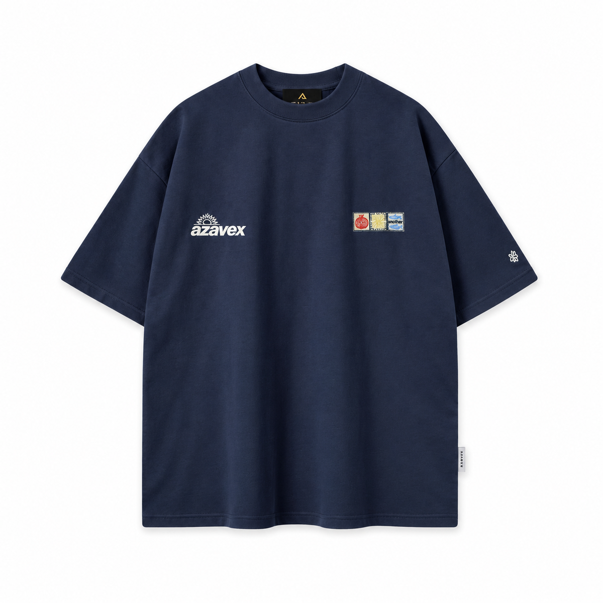 Four Seasons Art Panel Tee — navy — front view