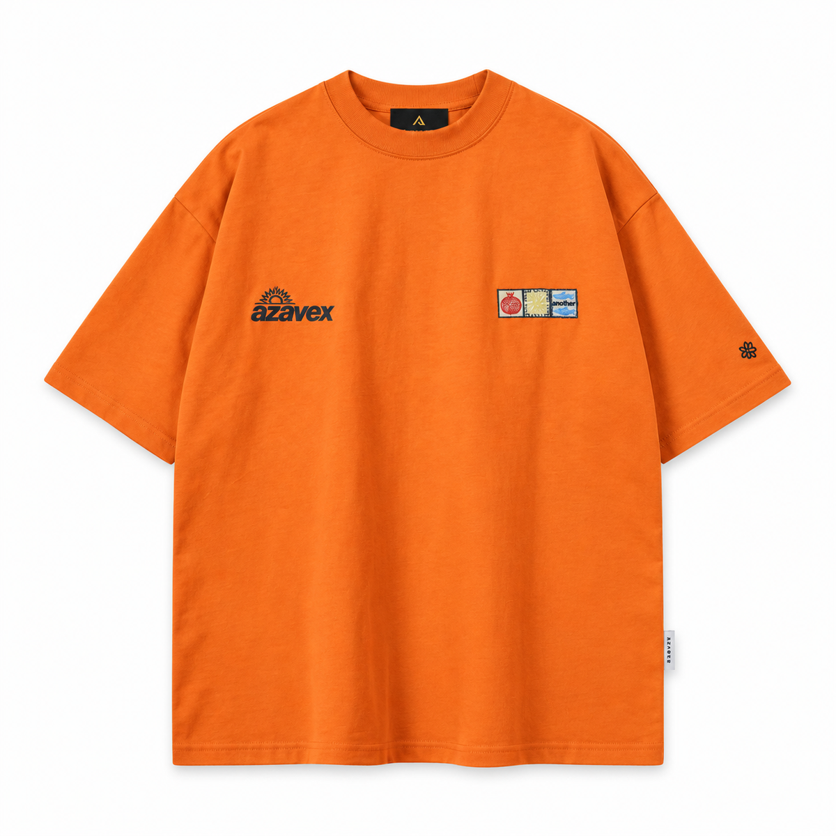 Four Seasons Art Panel Tee — orange — front view