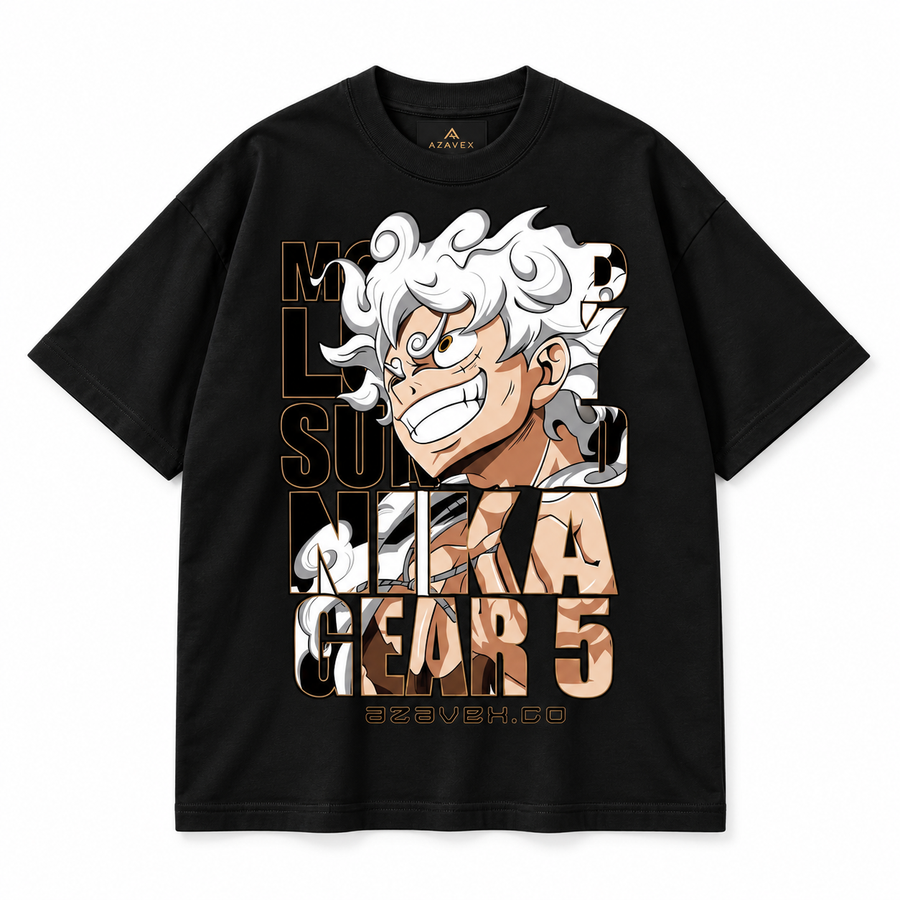 Gear Five Energy Tee — black — front view