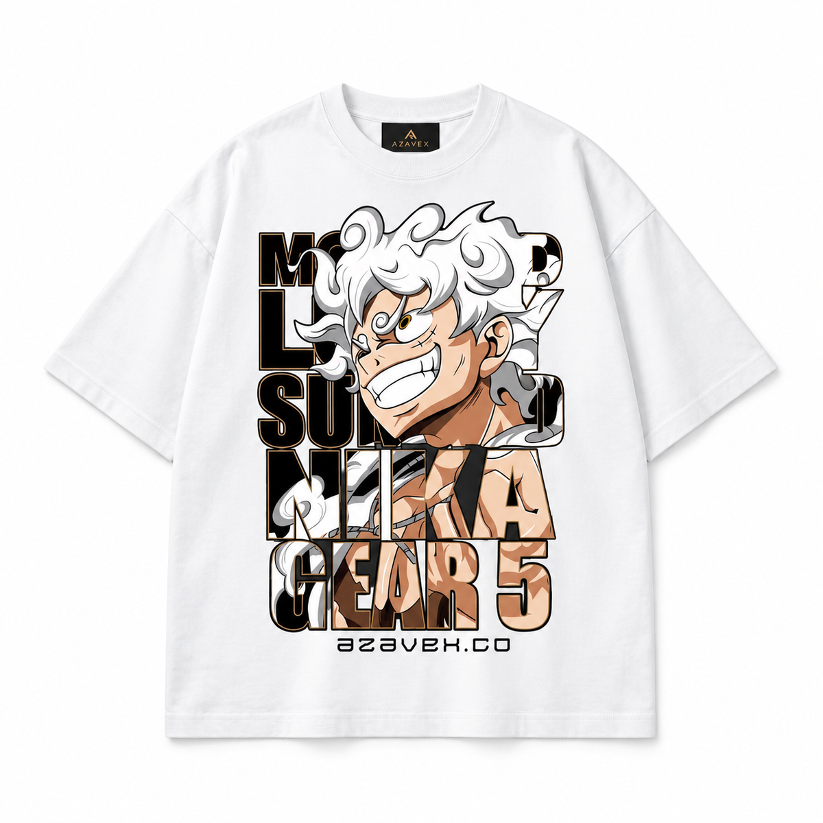 Gear Five Energy Tee — white — front view