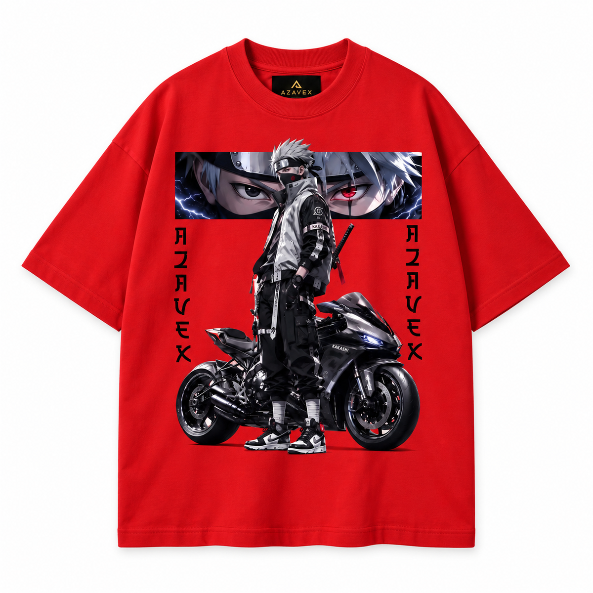 Midnight Rider Manga Tee — red — front view