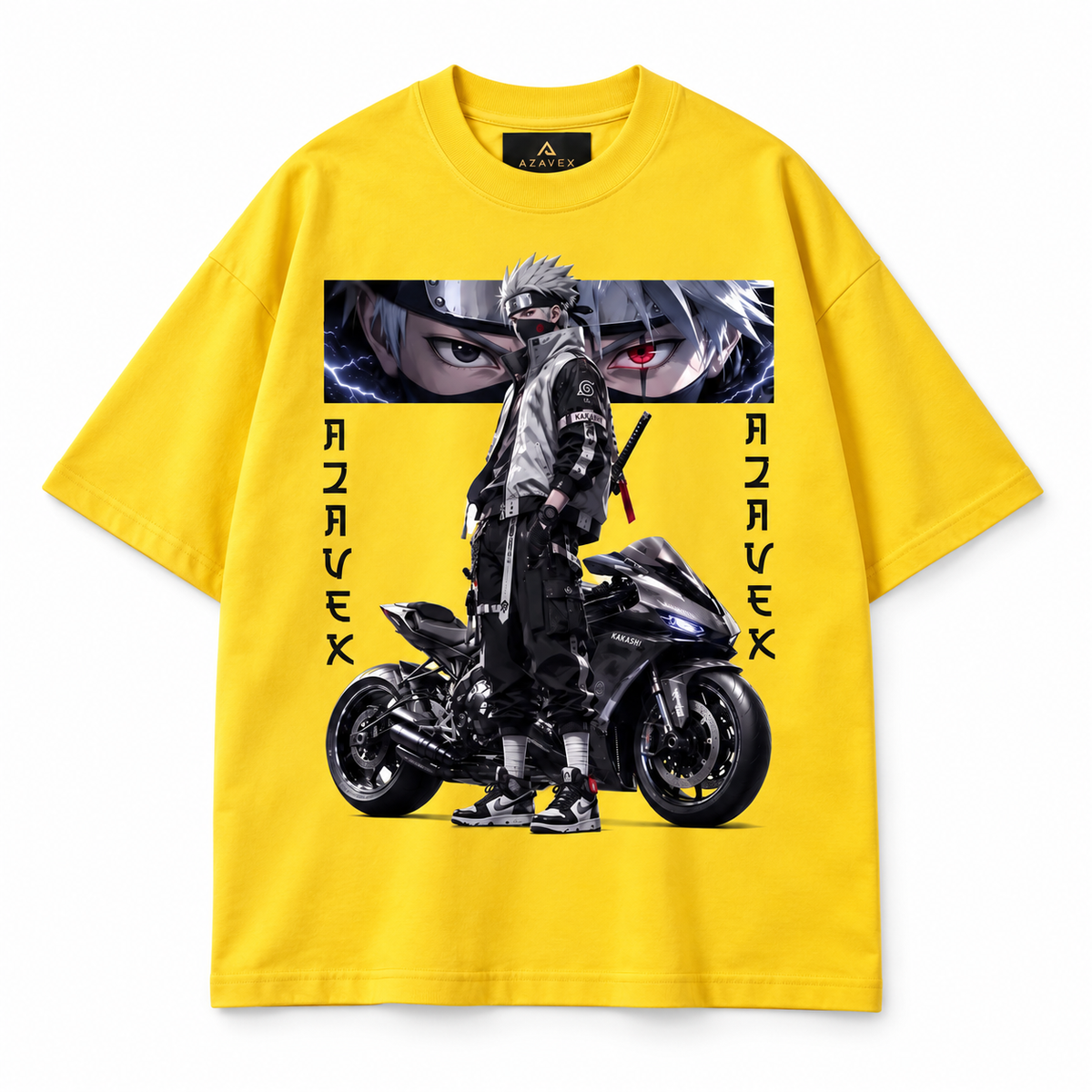 Midnight Rider Manga Tee — yellow — front view