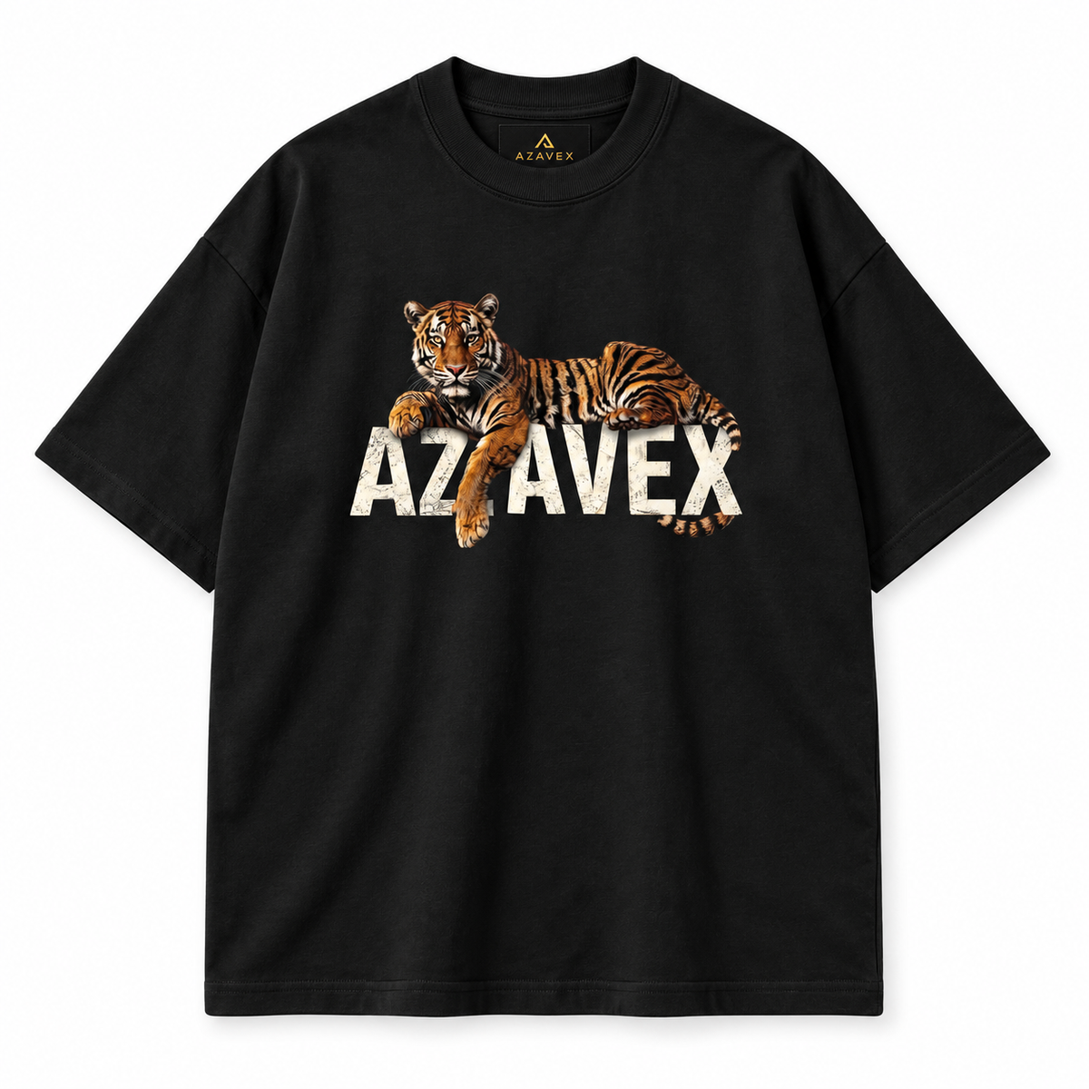 No Limits Tiger Tee — black — front view