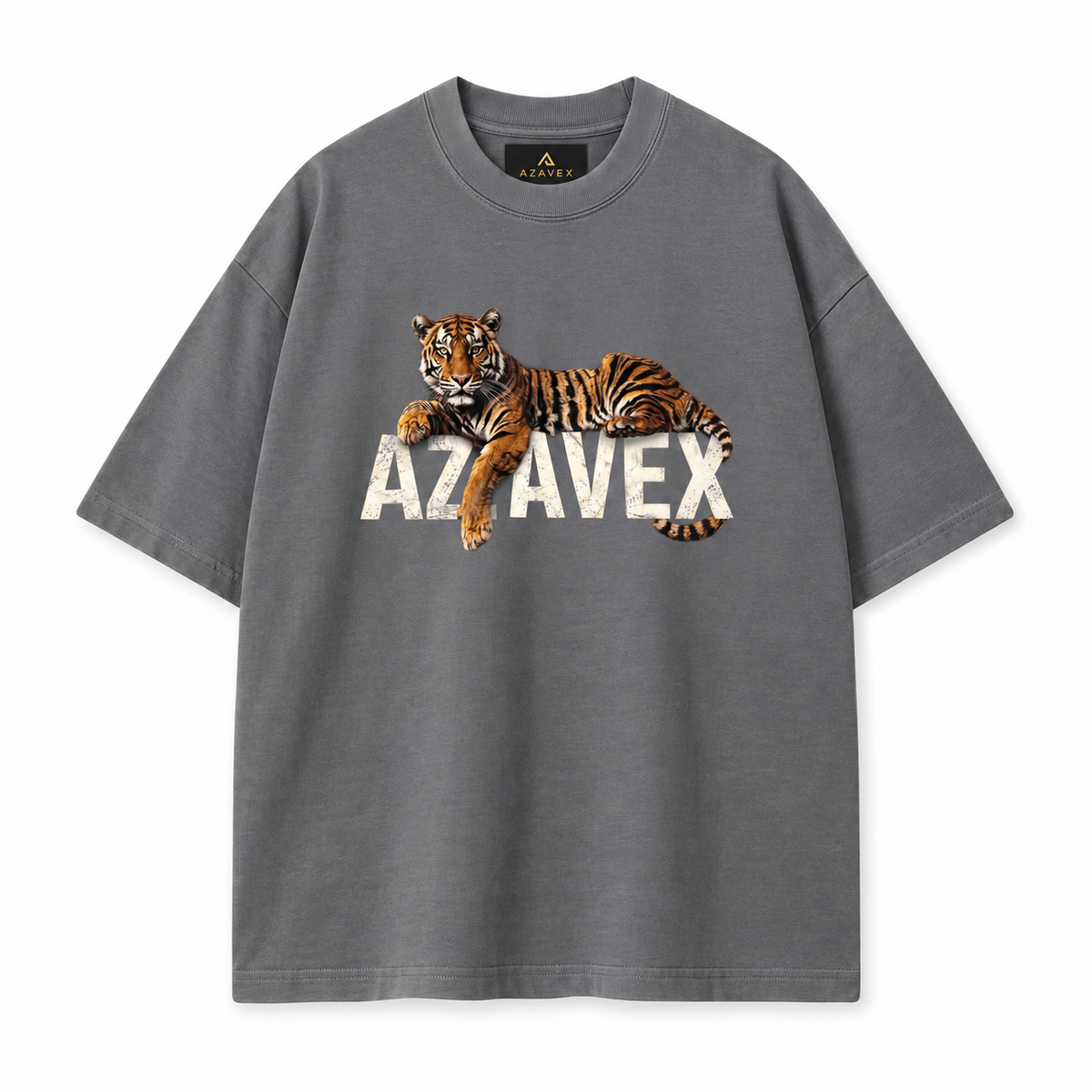 No Limits Tiger Tee — gray — front view