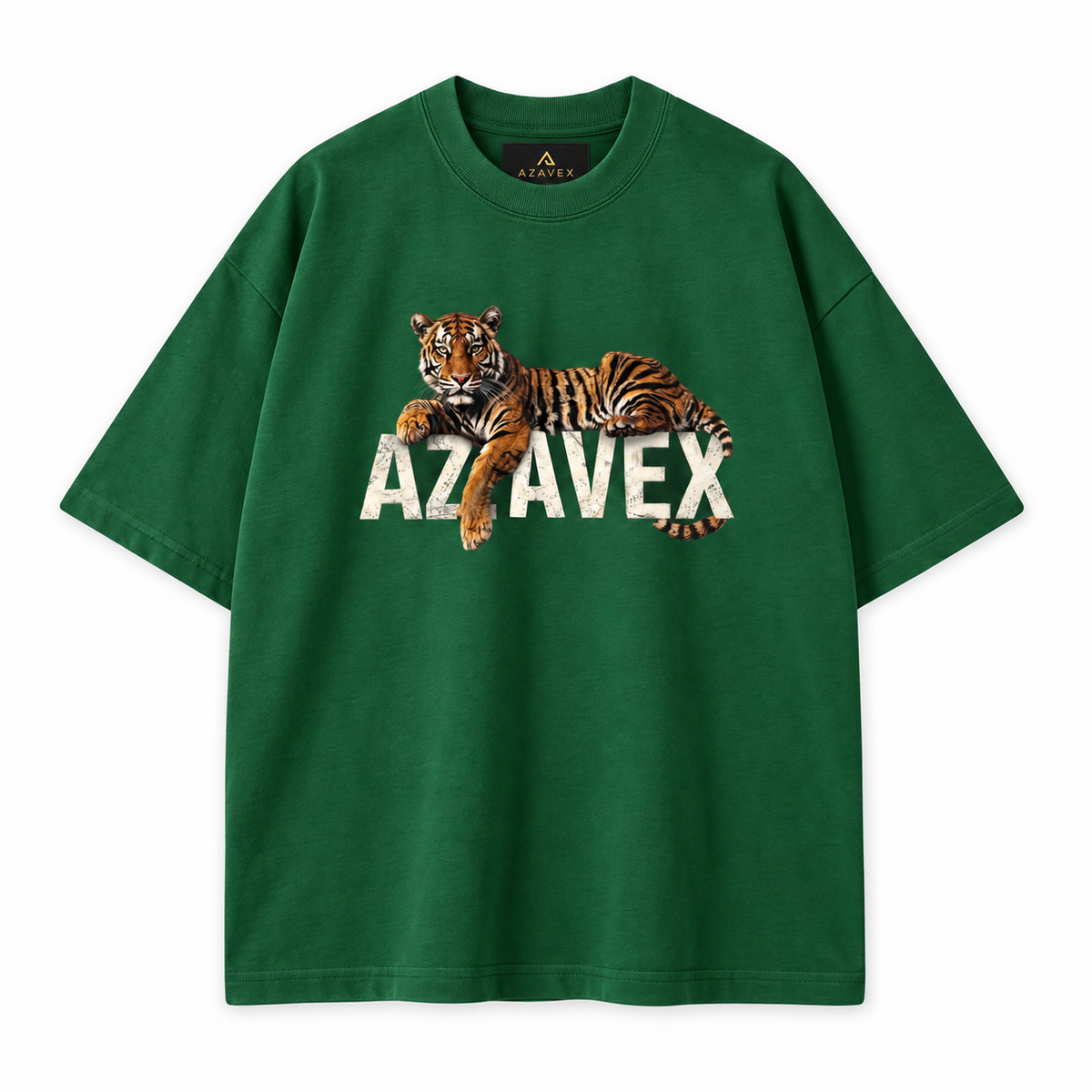 No Limits Tiger Tee — green — front view