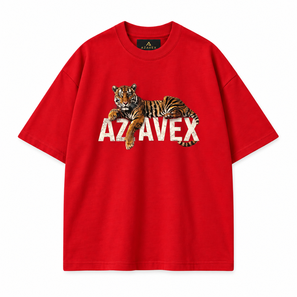 No Limits Tiger Tee — red — front view