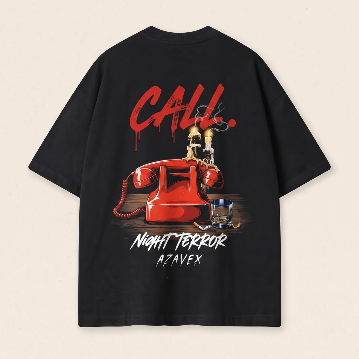 Silent Call Retro Phone Tee — back view