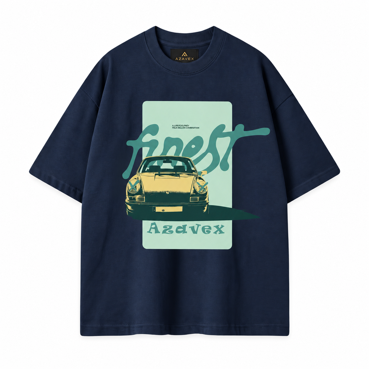 Classic Roadster Club Tee — navy — front view
