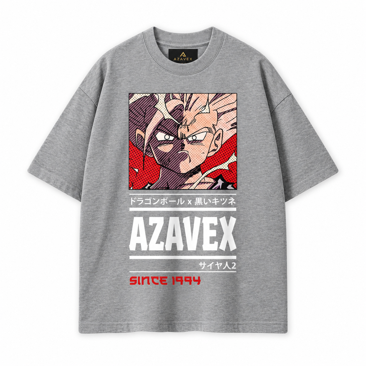 Saiyan Legacy Manga Tee — gray — front view
