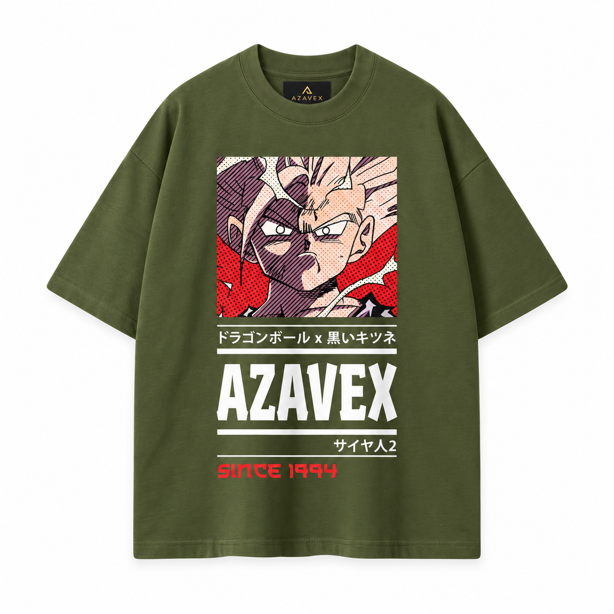 Saiyan Legacy Manga Tee — green — front view