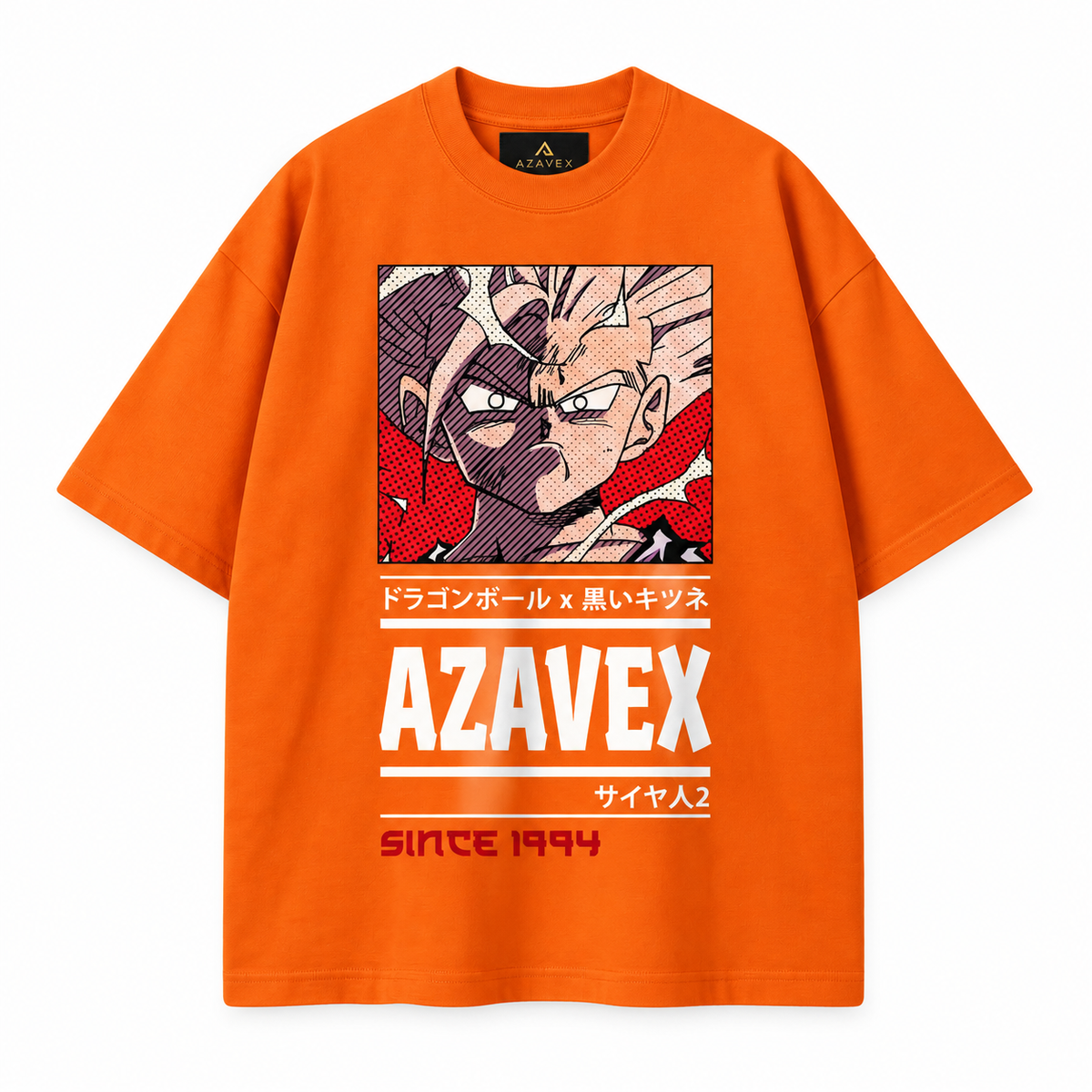 Saiyan Legacy Manga Tee — orange — front view