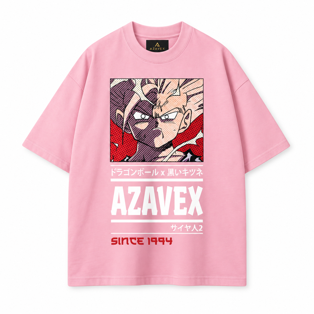 Saiyan Legacy Manga Tee — pink — front view