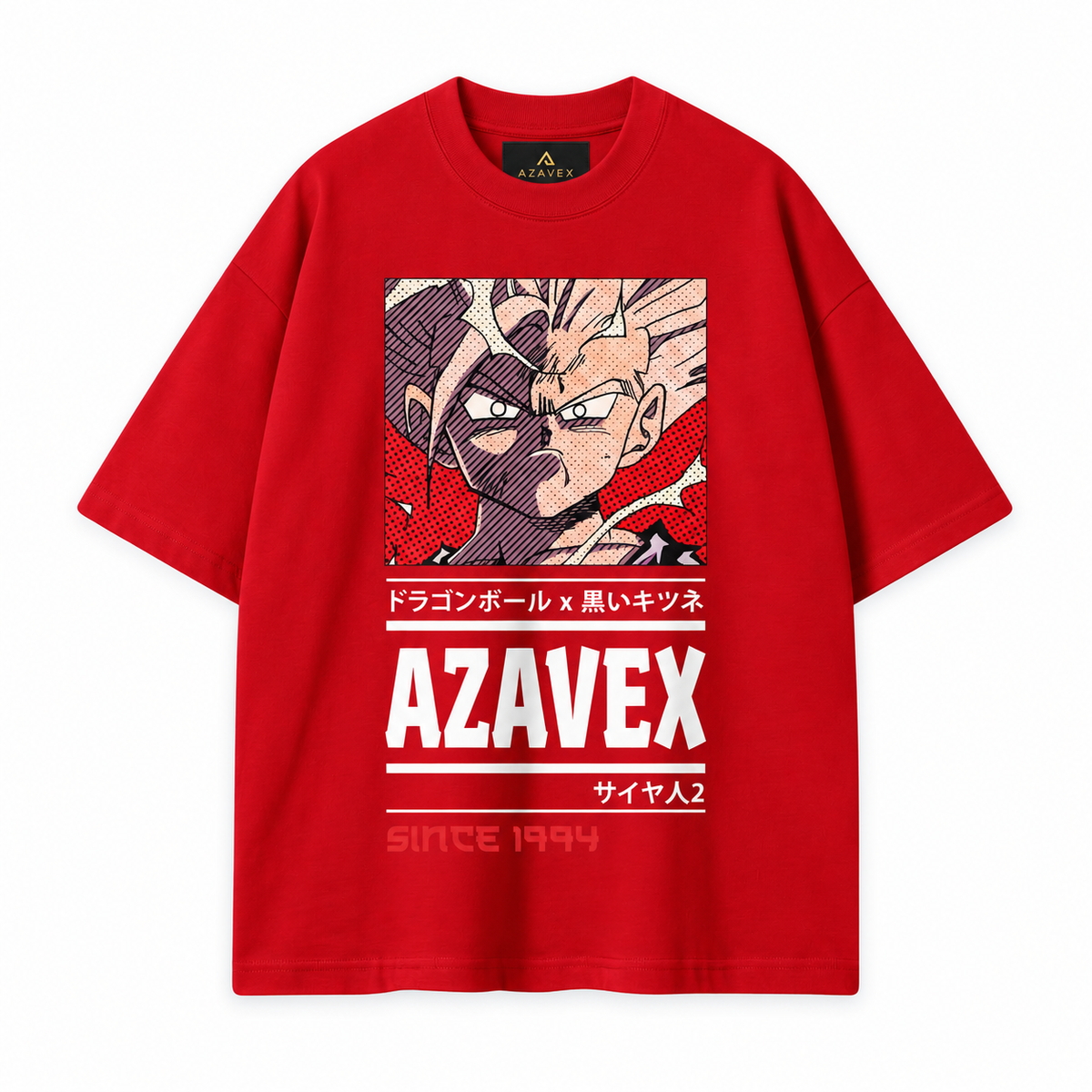 Saiyan Legacy Manga Tee — red — front view