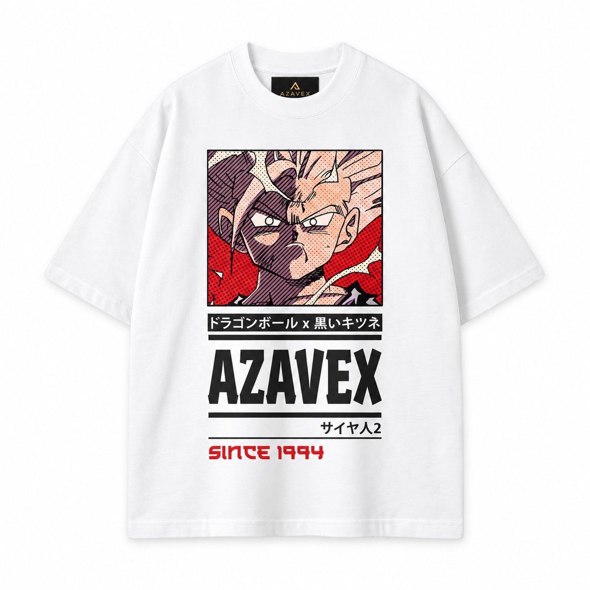 Saiyan Legacy Manga Tee — white — front view