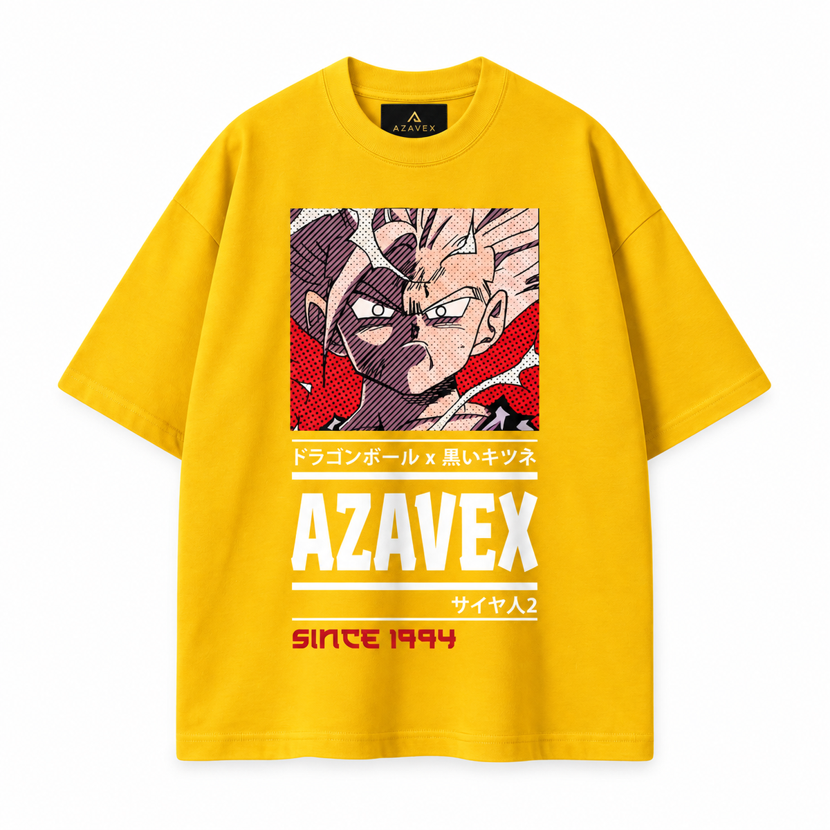 Saiyan Legacy Manga Tee — yellow — front view