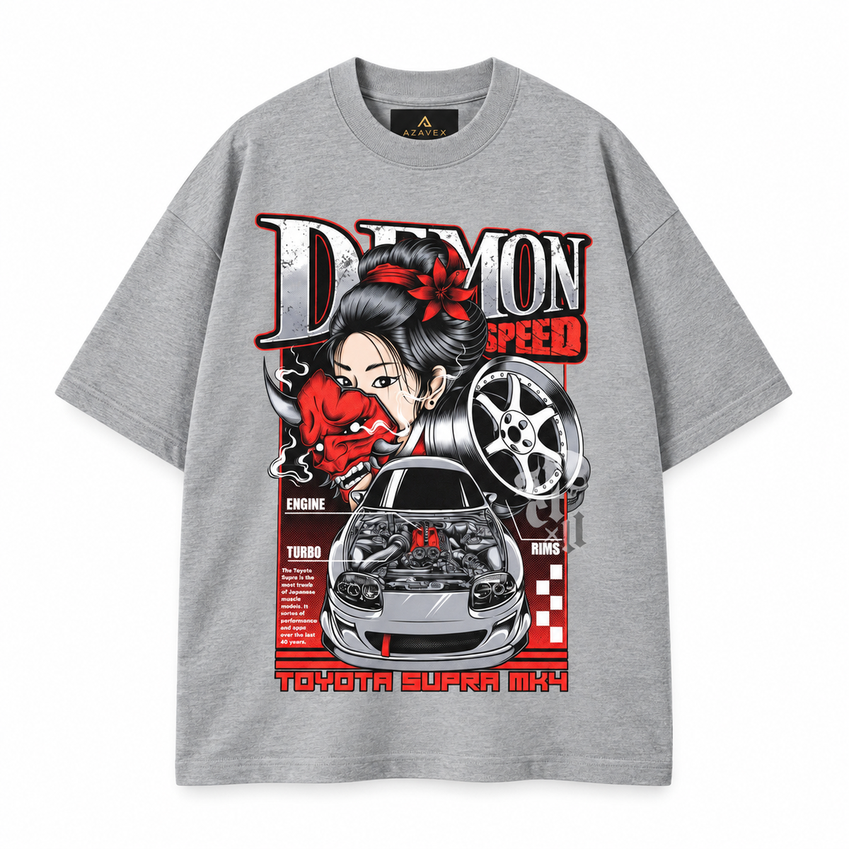 Demon Speed Japan Tee — gray — front view