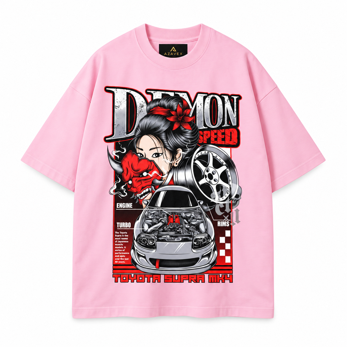 Demon Speed Japan Tee — pink — front view