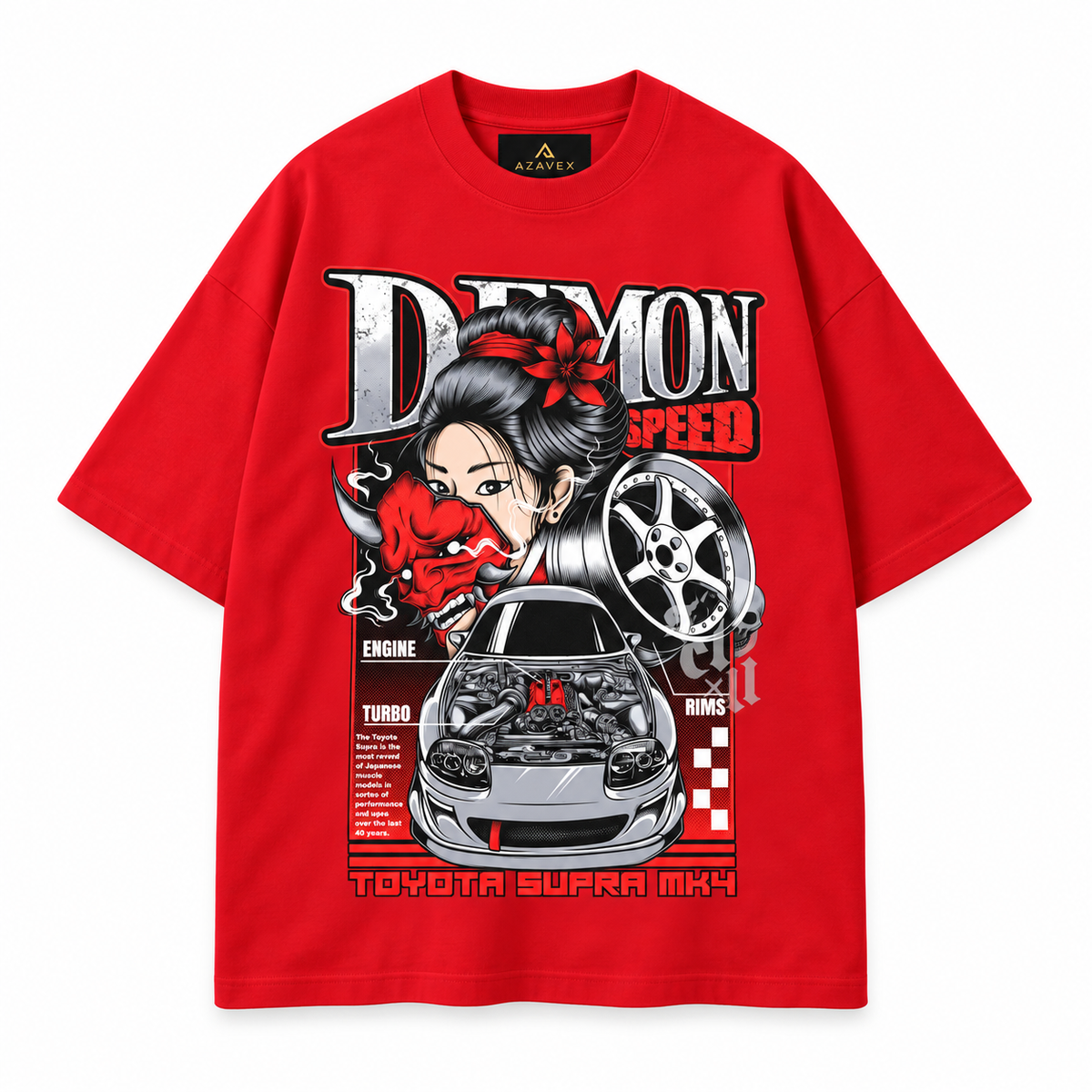 Demon Speed Japan Tee — red — front view