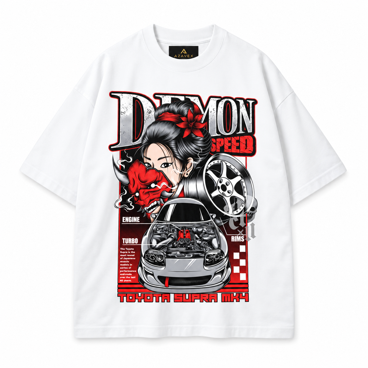 Demon Speed Japan Tee — white — front view