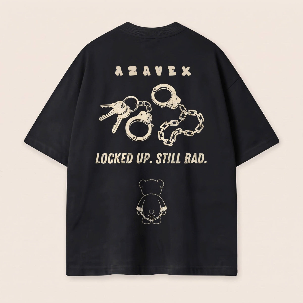 Cute Criminal Bear Tee — back view