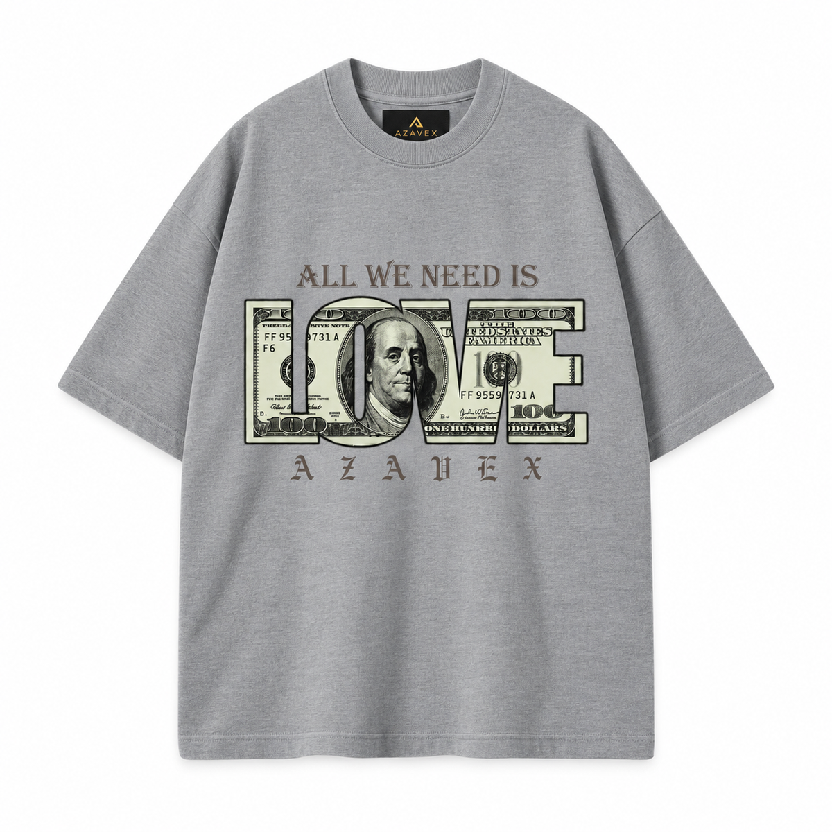 All We Need Is Love Tee — gray — front view