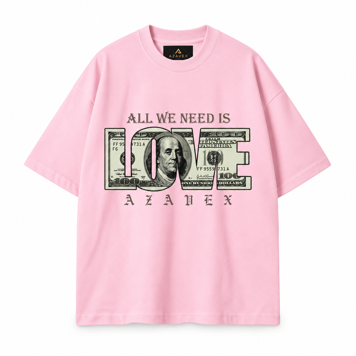 All We Need Is Love Tee — pink — front view