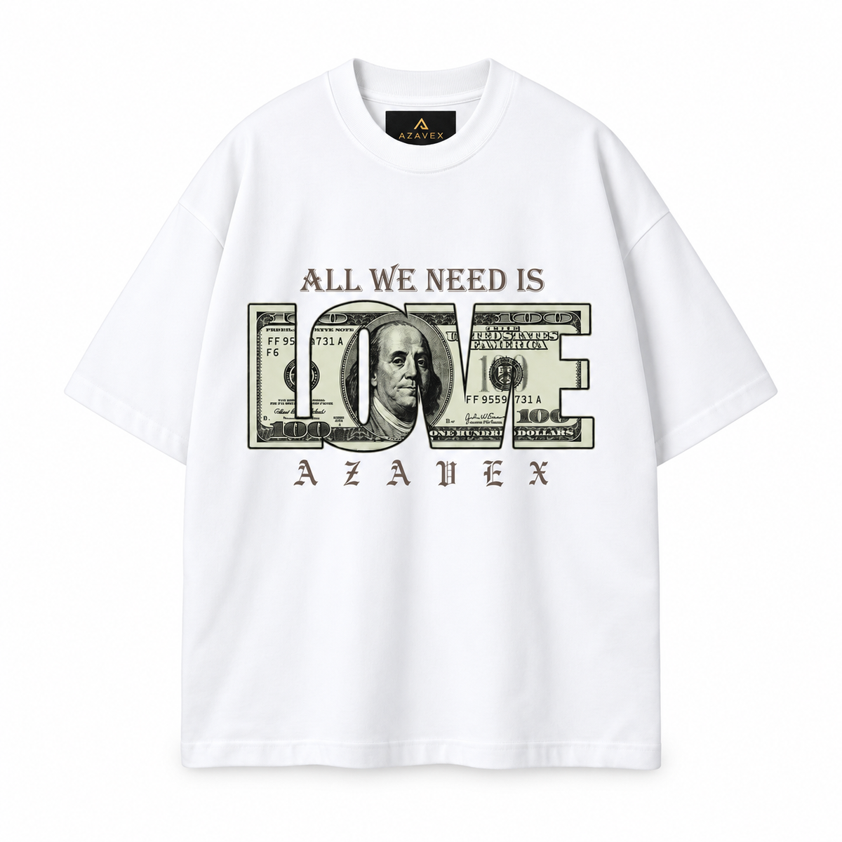 All We Need Is Love Tee — white — front view