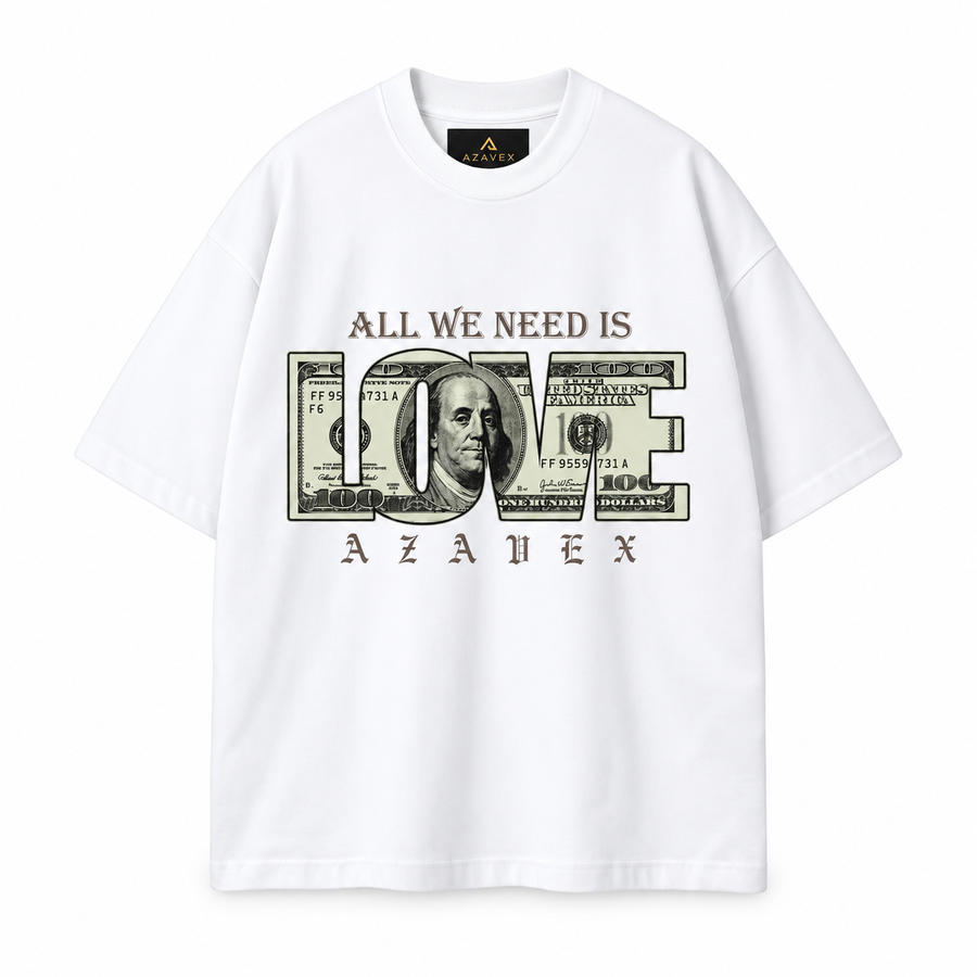 All We Need Is Love Tee — white — front view