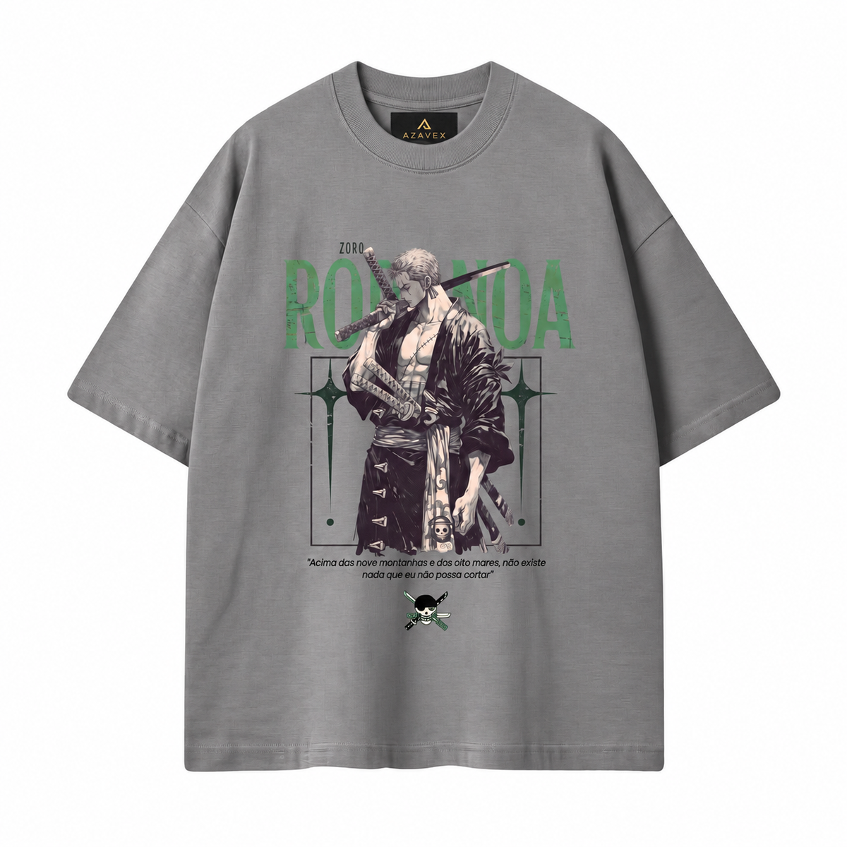 Three Swords Ronin Tee — gray — front view