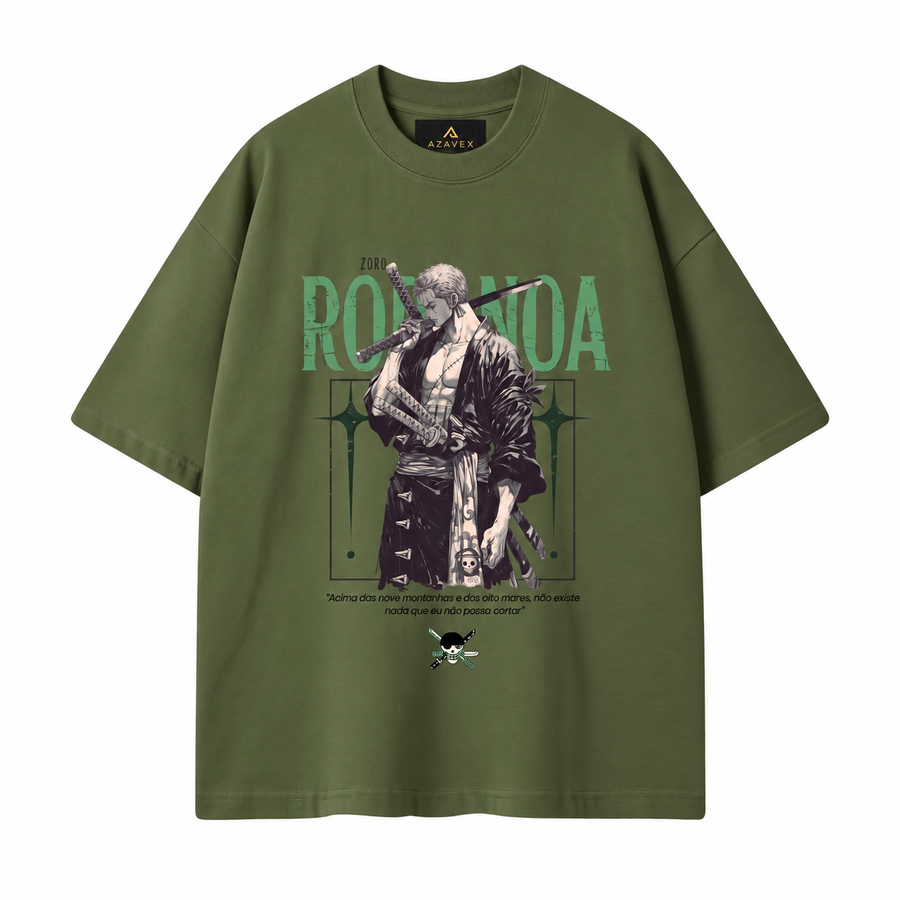 Three Swords Ronin Tee — green — front view