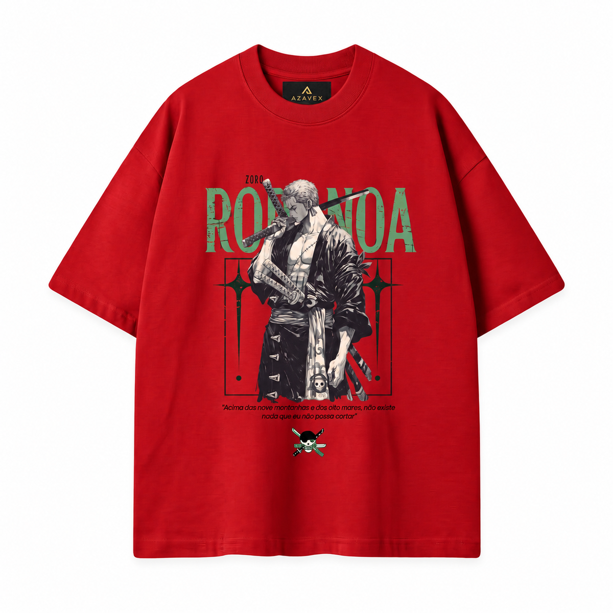 Three Swords Ronin Tee — red — front view