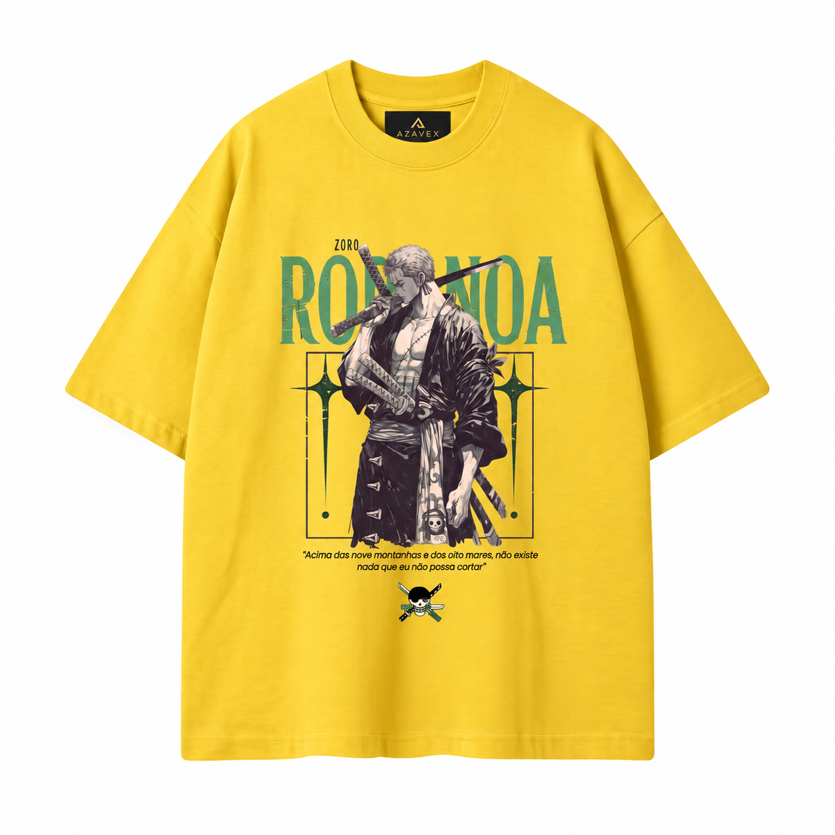 Three Swords Ronin Tee — yellow — front view
