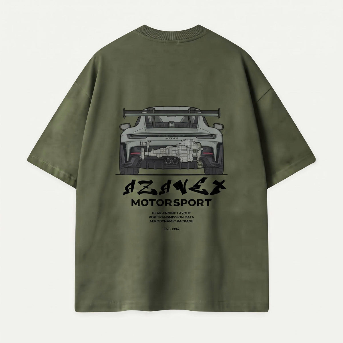 Midnight Garage Sports Car Tee — back view