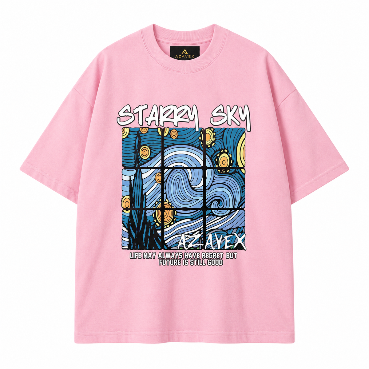 Starry Sky Window Tee — pink — front view