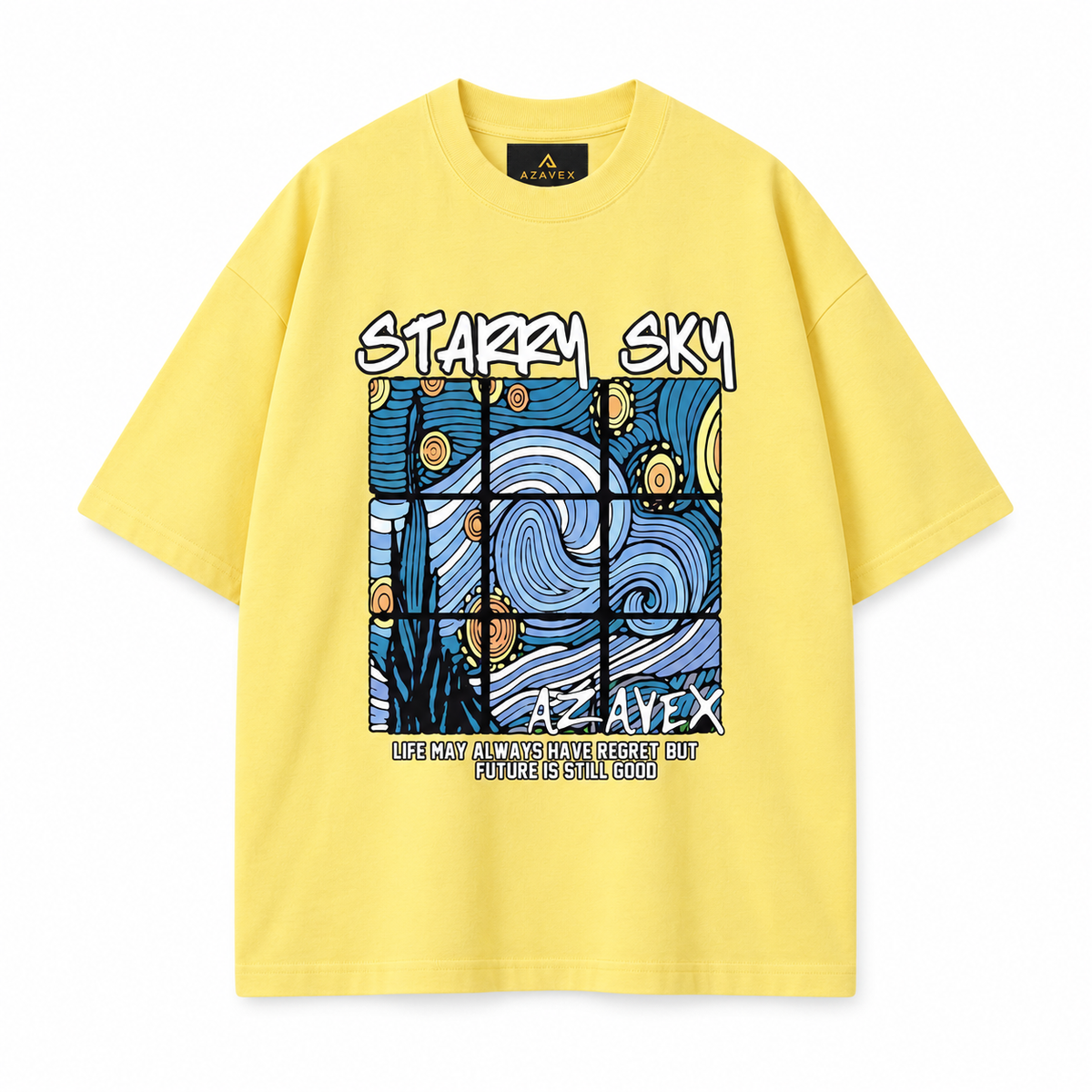 Starry Sky Window Tee — yellow — front view
